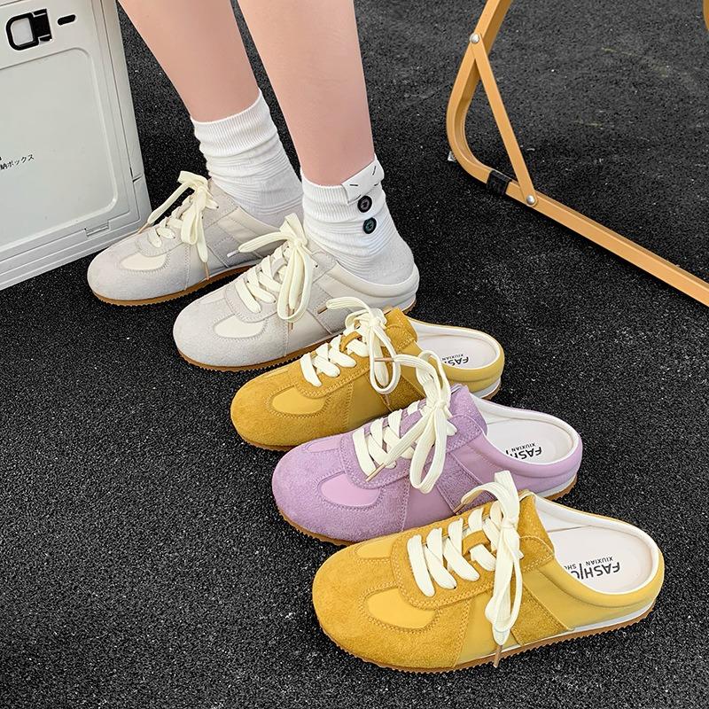 Baotou Half Slippers Women's Summer Wear New Lazy One-pedal Heelless Versatile Cool Slippers