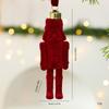 Plush Velvet Nutcracker Toy Hanging Decor Holiday Christmas Tree Ornament