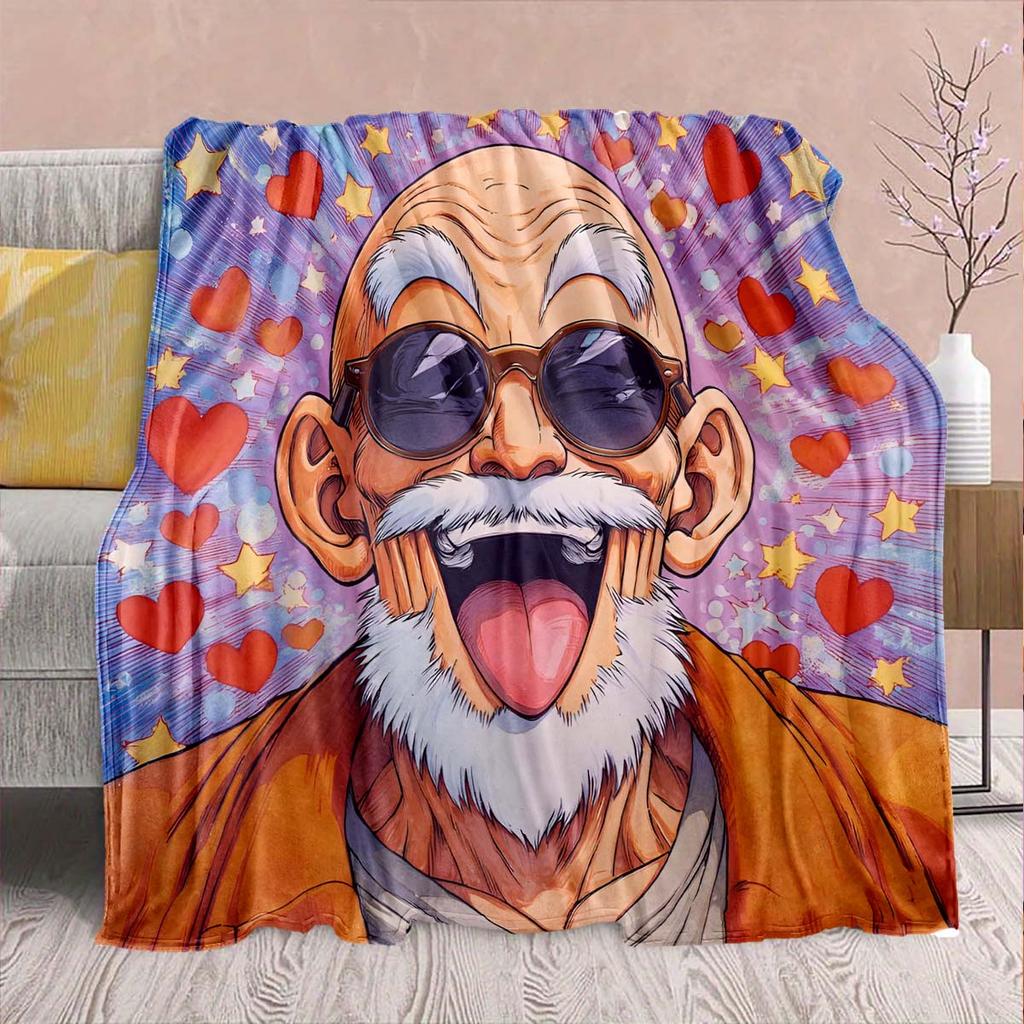 Dragon Ball Anime Flaneldecke - Weich Warm Perfekt für Sofa, Bettwäsche Camping Reise Büro Heimdekoration -QJY
