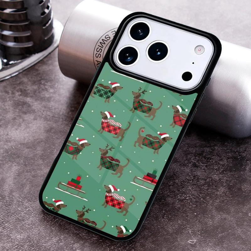 Dachshunds Christmas Sweater Phone Case For iPhone 17 16 15 14 13 12 11 Pro Max Plus 17Air Soft Silicone Cover