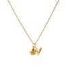 Doreen Box Gold Plated Heart Letter  Pendant  Necklace 304 Stainless Steel Chain Necklace For Women, Stylish Gift 45cm+ 5cm,1PC
