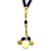 Islam Muslimisch Arabisch Koran Allah Autoanhänger für Frauen Männer Edelstahl Goldfarbe Blaue Glasperlenkette Amulett Schmuck