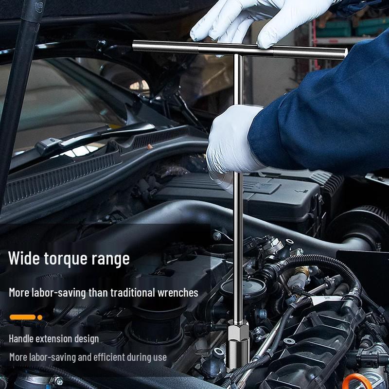 Extended T-Handle Socket Wrench, Multi-Functional Hex Wrench for Automotive and Motorcycle Repair