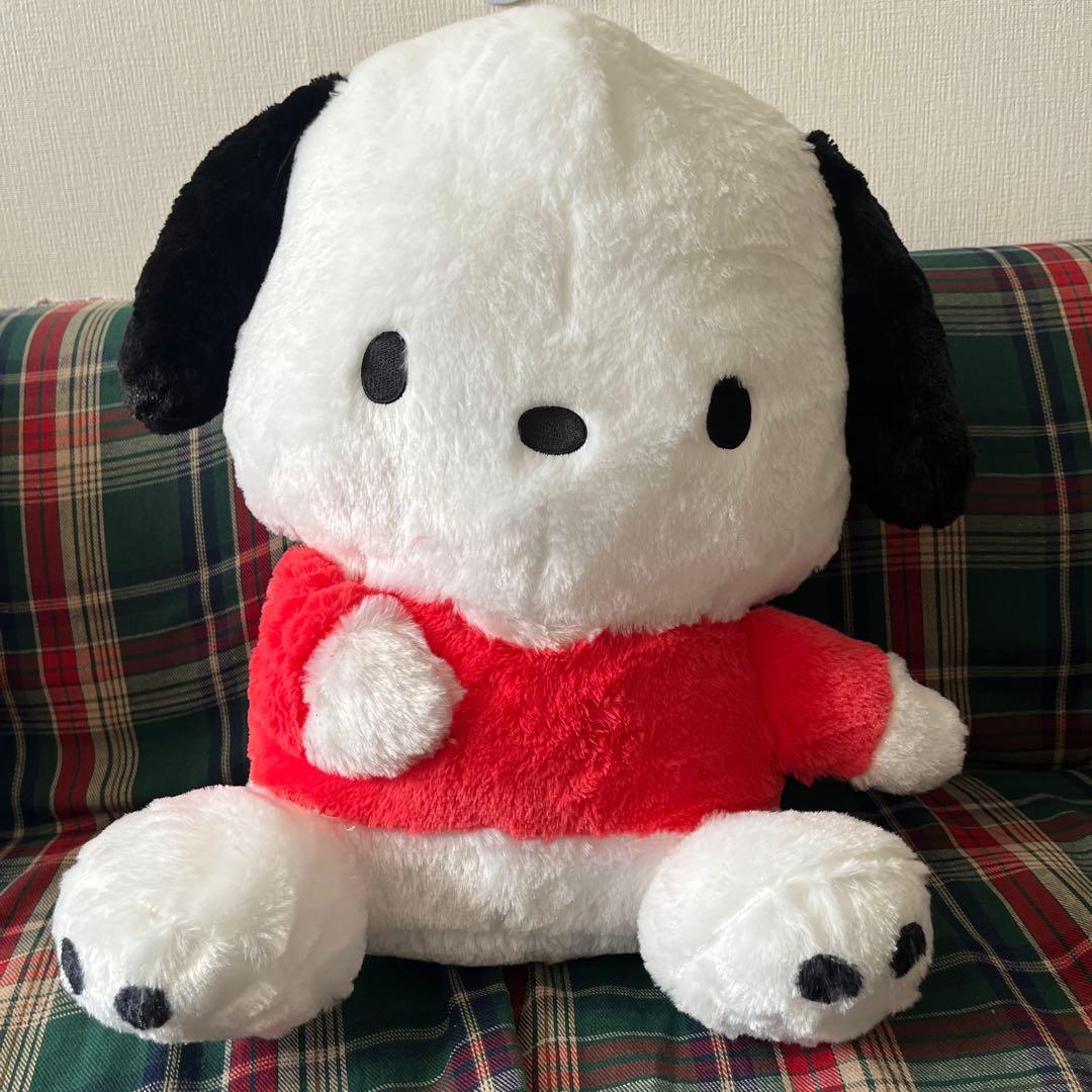 [Good Condition] Pochacco Plush Toy White Red Sanrio Game Center Limited