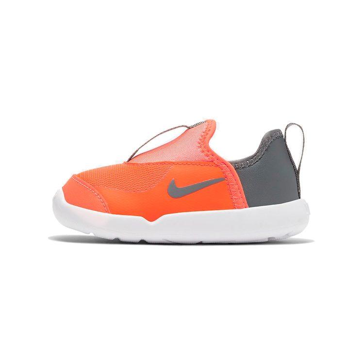 Nike Lil' Swoosh Low top Toddler Shoes Gray Orange Infant And Toddler AQ3113-800