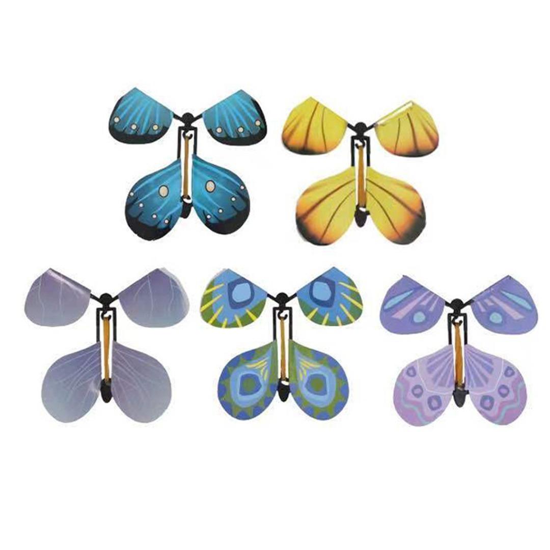 

Mayitr 10pcs Волшебный полет Wind Up Бабочка Игрушка для дня рождения Поздравительная открытка Свадьба