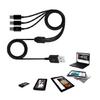 Multi USB C Sync Cable, 3 in 1 Charging Cord with 3 Type-C Male Plug for Mobile