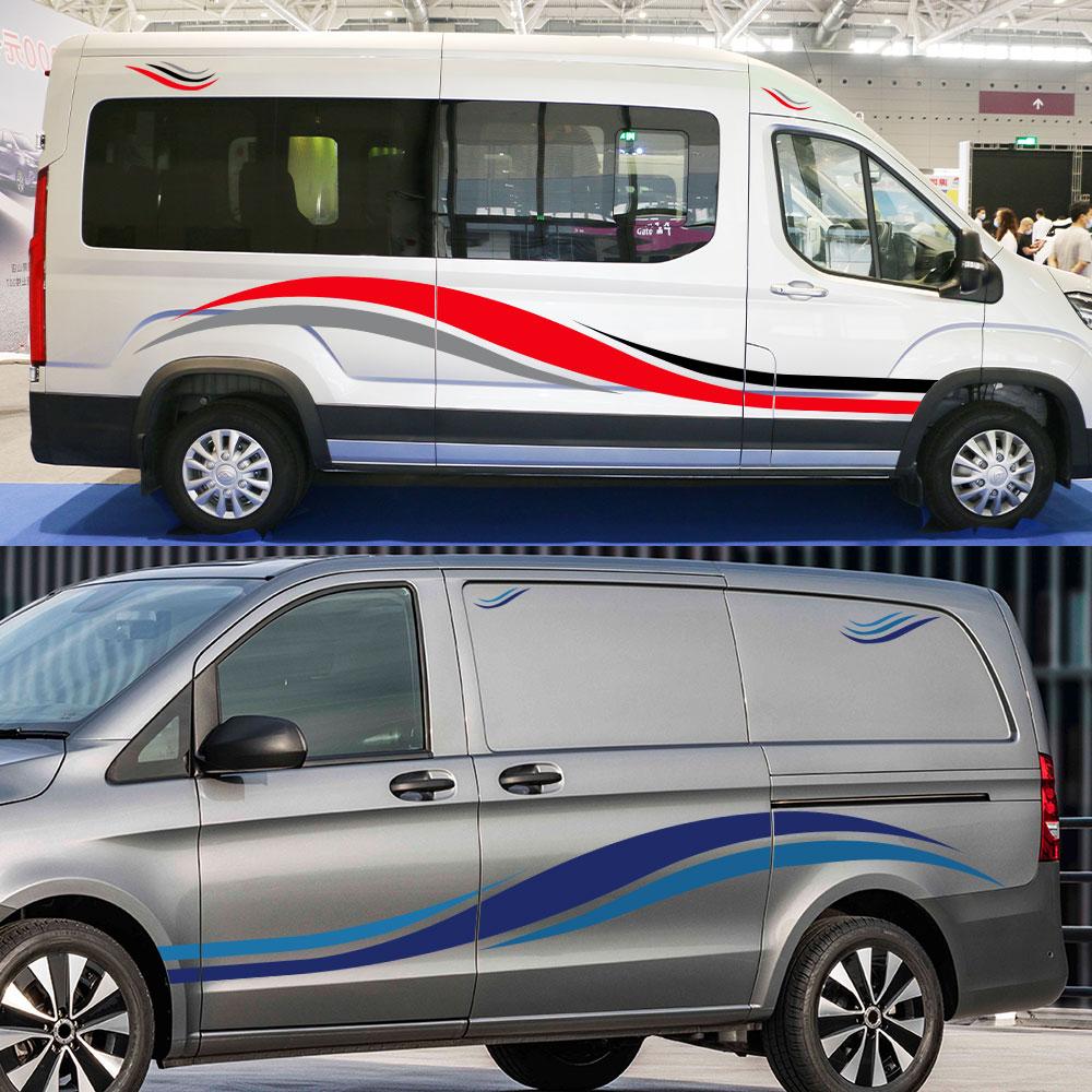 6 Teile/los Auto Aufkleber Grafiken Camper Van Aufkleber Für Peugeot Boxer Citroen Jumper Fiat Ducato Wohnmobil Tuning