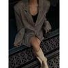 Autumn Women's Glitter Blazer Casual Loose Fit Sparkly Party Suit Jacket