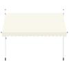 Retractable Awning Manual Operation 350 Cm Cream White