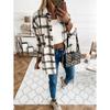Autumn and Winter Loose Casual Retro Plaid Long Sleeved Shirt Jacket for Women