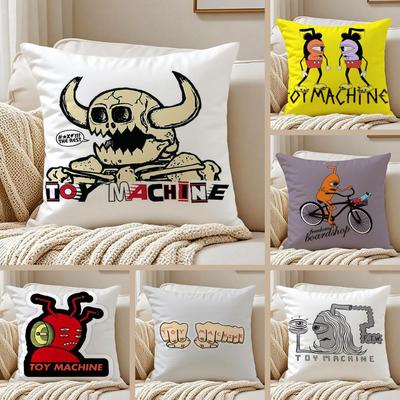 TToy MMachineS SSkateS Kissenbezug Seidiger Kurzer Plüsch Beidseitig Bedruckter Kissenbezug für Sofa Alle Jahreszeiten Heimdekoration Geschenk