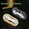 Portable Black Tech Gear Chain Fidget Spinner for Adult Stress Relief