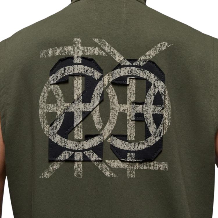 New Jordan Sweatshirt Men's Medium Olive Green/Gray Black HV1260-222