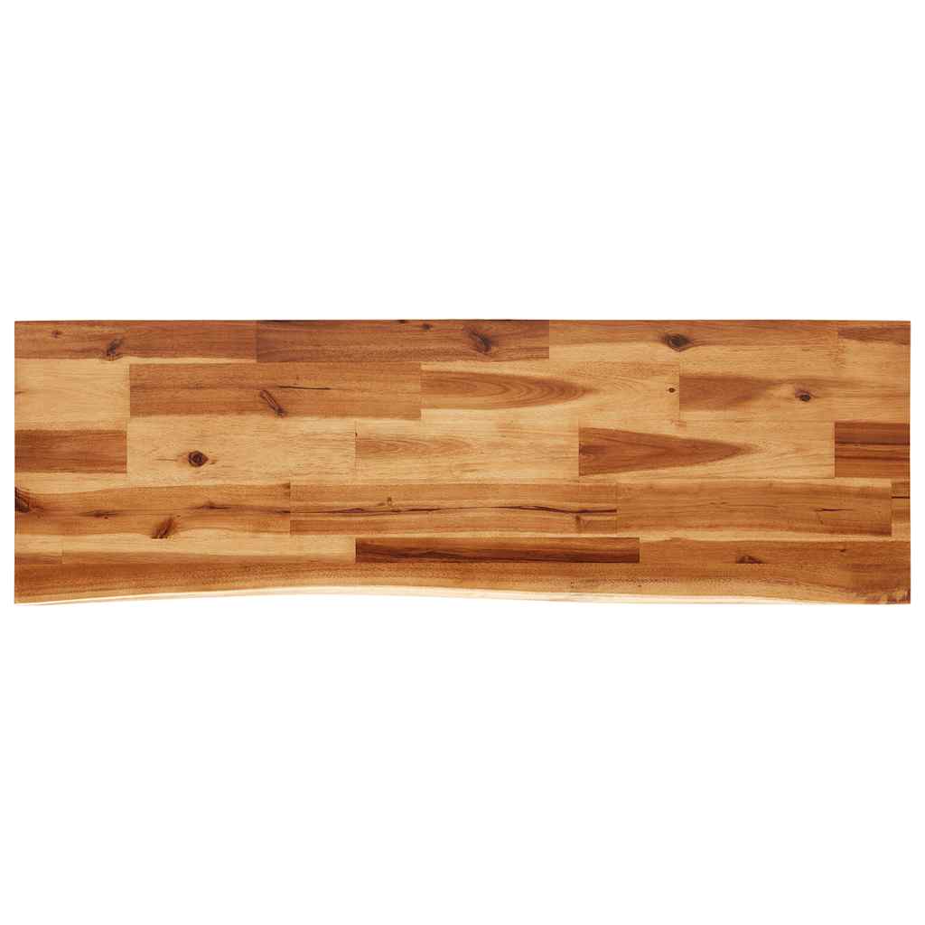Console Table with Live Edge 110 x 35 x 80 cm Solid Acacia Wood