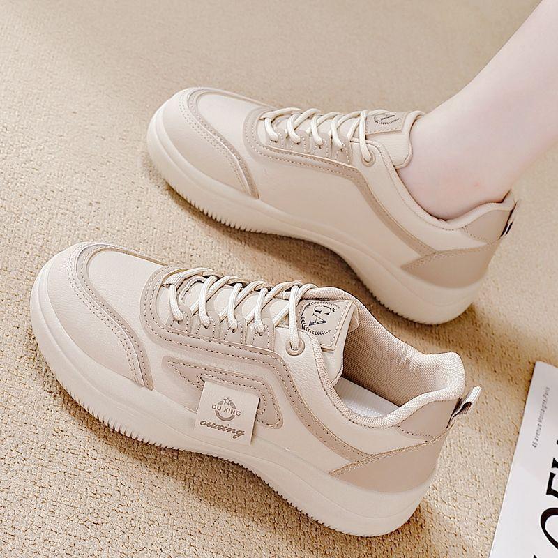 Spring New Breathable Little White Shoes Low-top Casual Board Shoes Thick-soled Versatile Casual Sports Single Shoes Women