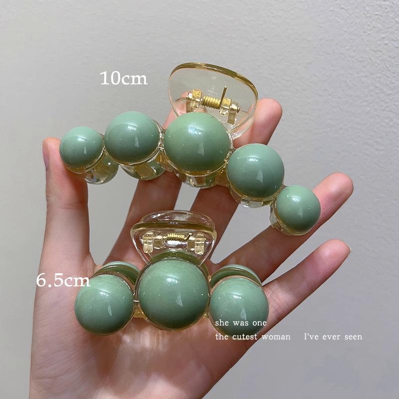 

Корейская минималистичная заколка-краб с жемчугом - тип акула для пушистых волос и челки