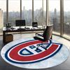 Montreal Canadiens (5) Round Office Rug Decorative Floor Rug for Office Bedroom Living Room and Home Space