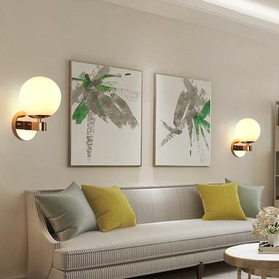 Modern Simplicity Silver Gold Bedroom Wall Light Nordic Room Decor Wall Lamp Bedside Aisle Living Room Background Wall LED Light