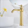 Chrome Basin Faucets Modern Gold Deck Mounted Bathroom Mixer Faucets High Bathroom Sink Faucet Taps