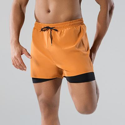 Short de bain double épaisseur pour homme, séchage rapide, cordon de serrage, taille élastique, pour le surf, les sources chaudes, haute élasticité et confort