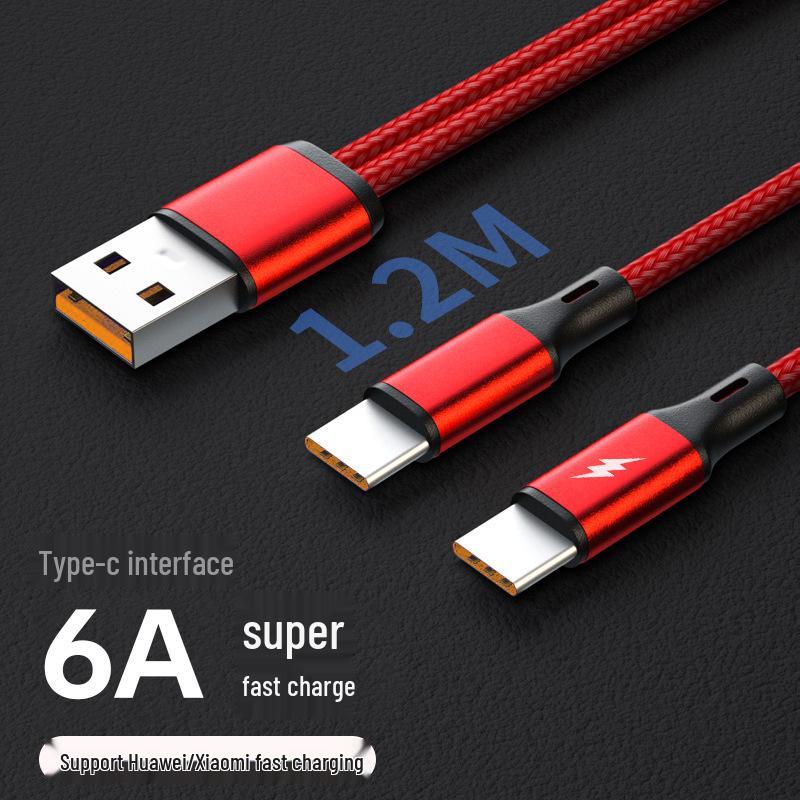6A High-Speed Braided Multi-Head Charging Cable for Android, Apple, and Type-C