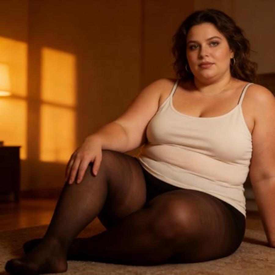 2 Paia Collant Velati Taglie Forti per Donna Vita Alta Controllo Punta Rinforzata Calze Ultra Sottili
