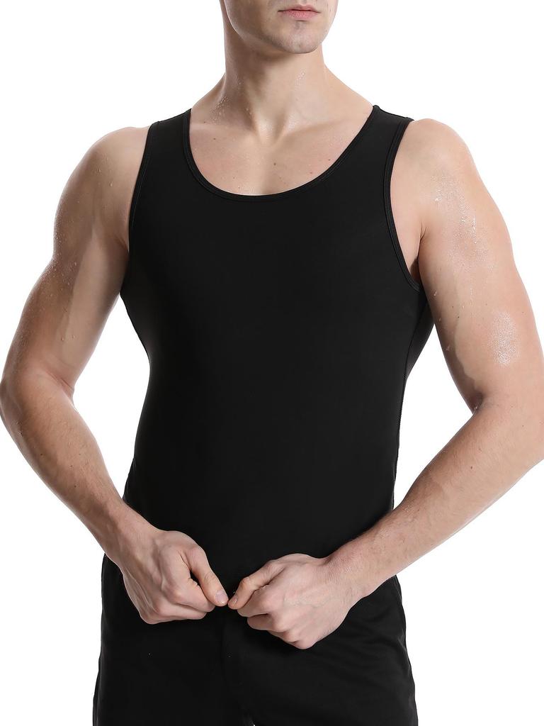 Men's Sweat-inducing Sauna Waist Cincher Vest, Slimming Sport Body Shaper for Fitness.
