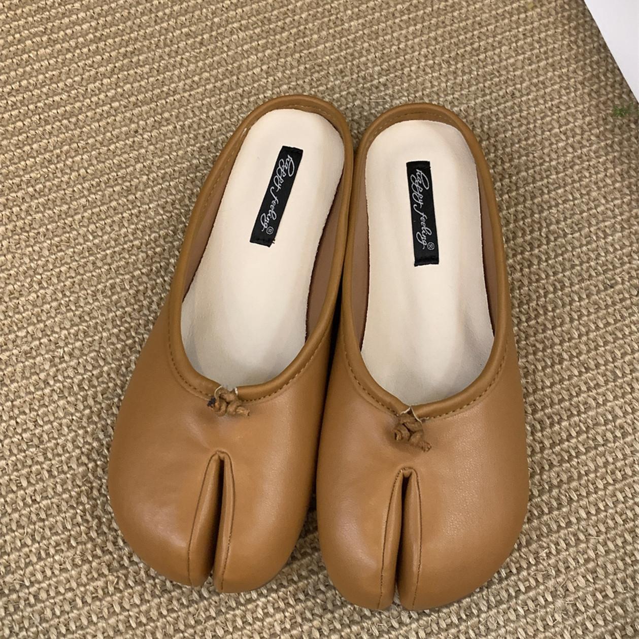 Bailamos Merk Dames Platte Schoenen Zachte Ballet Schoenen Vrouw Instappers Loafers Zachte Zool Mocassins Tabi Ninja Dames Casual Schoenen 35 beige