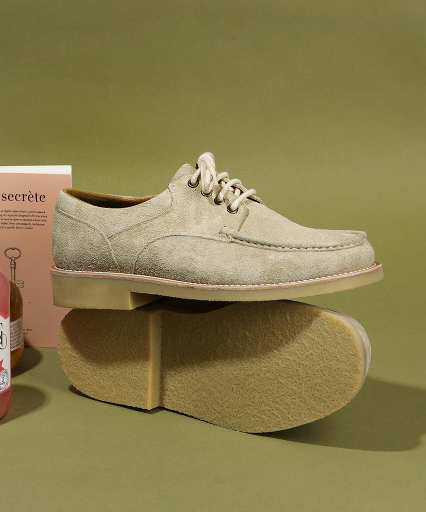 Custommood Riyadh Suede Derby Shoes (Send Beige)