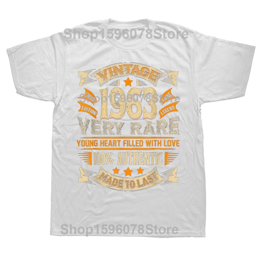 BenberFashion Euro Unisex Gemaakt in 1963 62 Jaar Geweldig Zijn 62e Verjaardag Vintage Kleding T-shirt Casual Streetwear T-shirt Tops Zomer S