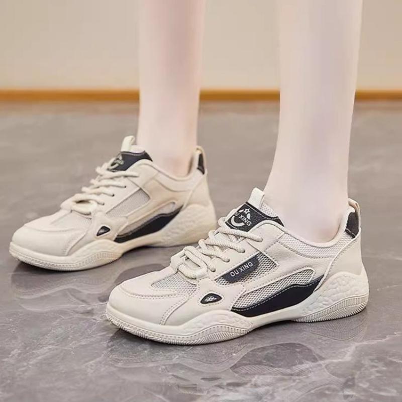 Jesienne i Zimowe Buty Damskie, Damskie Sneakersy, Białe Sneakersy, Niskie Okrągłe Sznurowane Buty Casualowe