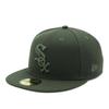 59FIFTY Cap MLB Chicago White Sox CWS Dark Seaweed Green Tonal ONSPOTZ and 5950 SOX Straight Flat Stylish Streetwear Travel Sun Gift Idea
