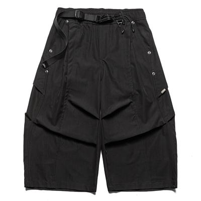 Fashion Summer Calf-length Pants for Men Clothes Thin Casual Elastic Waist Short Pants