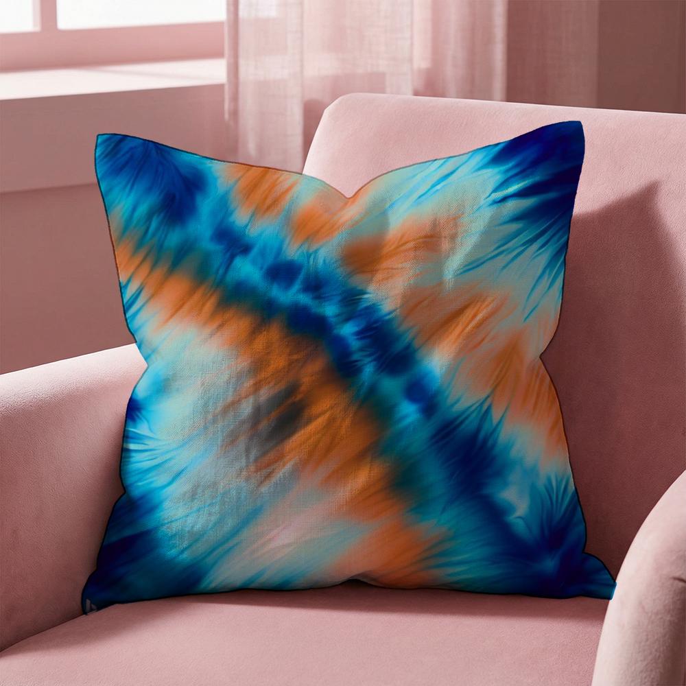 Tiedye Cushion Cover MultiScene Pillow Cover for Home Car Reversible Soft Durable for Daily Use