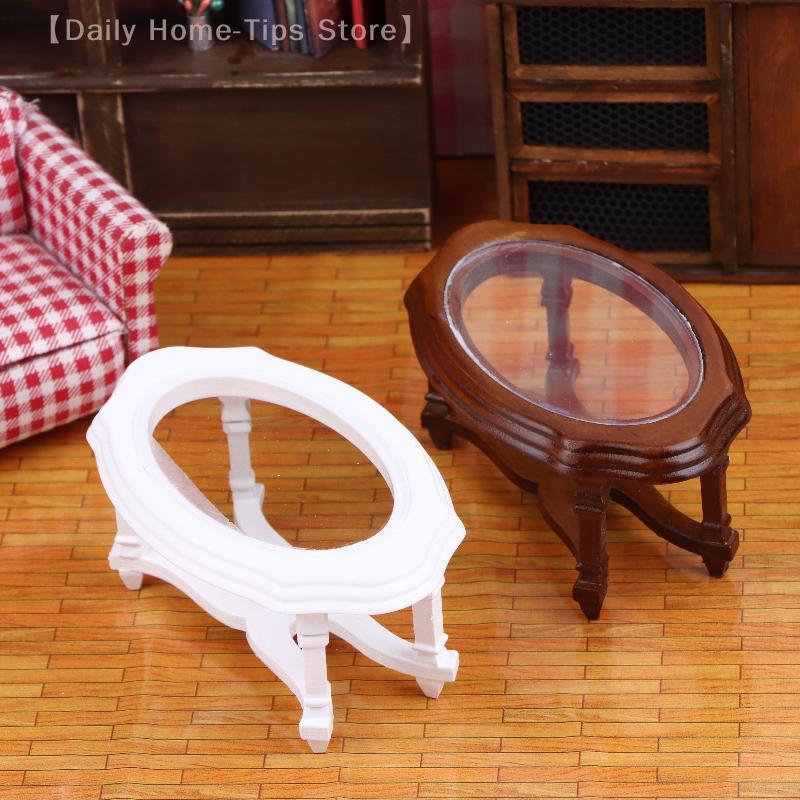 1/12 Dollhouse Simulation Coffee Table Model Dollhouse Living Room Furniture Decoration Micro Scene Construction Props