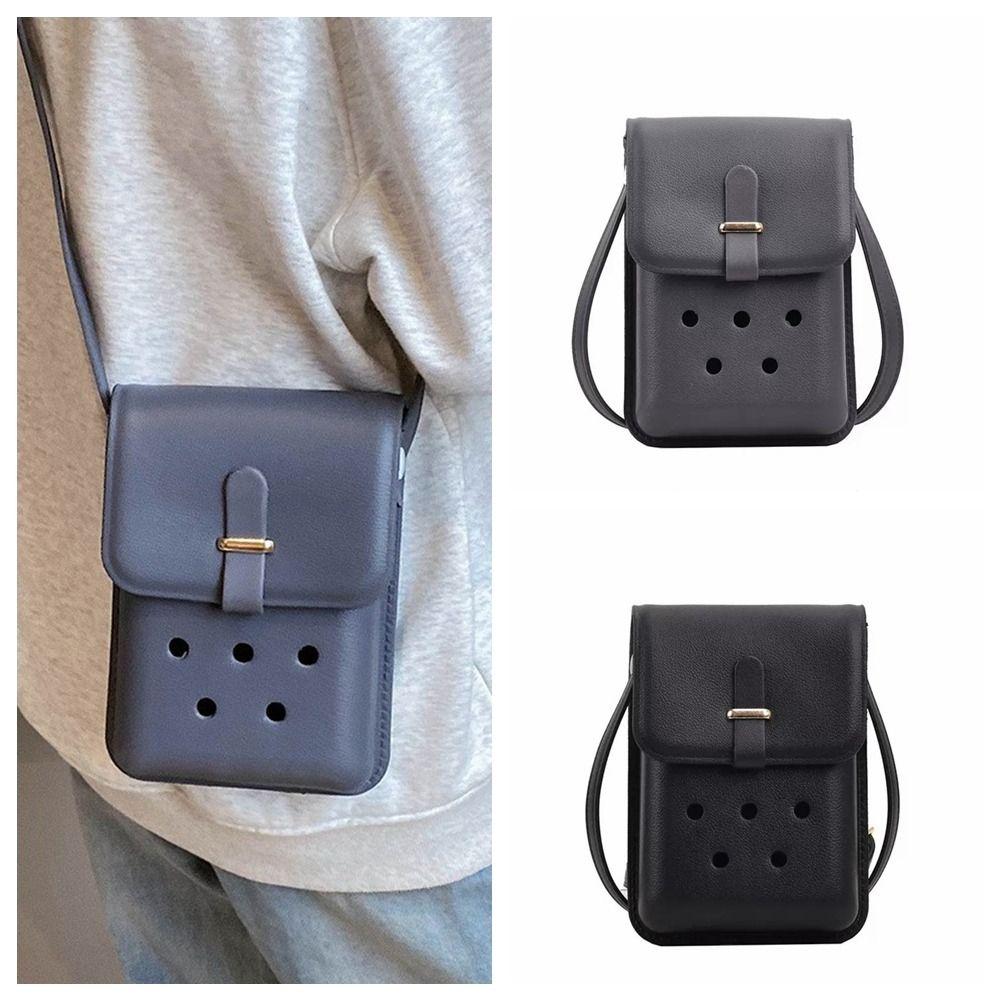 DIY EVA Mobile Phone Bag Hole Shoulder Bag Fashion Crossbody Bag Men