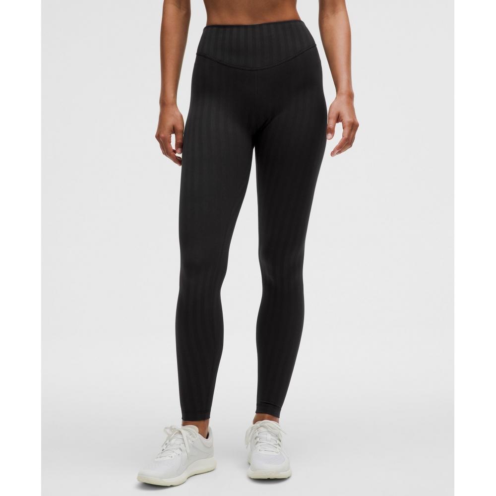 

Lululemon WUnder Under High Rise Tight 28 Tonal Stripe Black 2