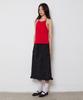 Lense Button Halter Lay-Up Sleeveless Red