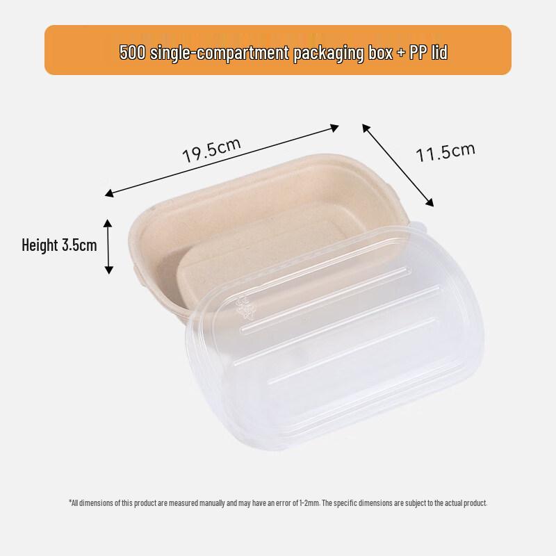 Kashicong Disposable Pulp Salad & Meal Boxes 500ml
