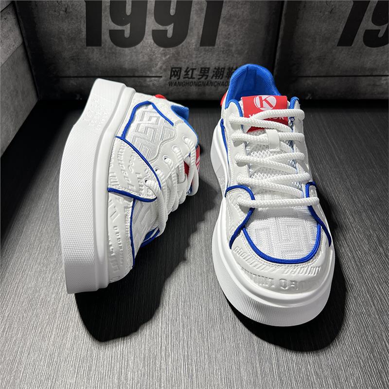 Zapatos casuales de malla transpirable, de caña baja, con suela gruesa, para primavera, nuevos, con diseño de espíritu