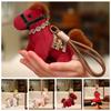 Mascot Doll Plush Horse Doll Pendant Creative Pony Key Ring Plush Pony Keychain  New Year Decor