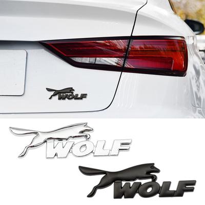 3D Wolf Racing Car Emblém na kufru Zadní karoserie Příslušenství na dveře zavazadlového prostoru Lepidlo Nálepka se stylovým odznakem Vhodné pro Focus ST Mustang GT Focus Mondeo