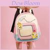 Letter Tv Cat Pattern Cartoon Toddler School Backpack With Arc Shoulder Straps For Kids Learning