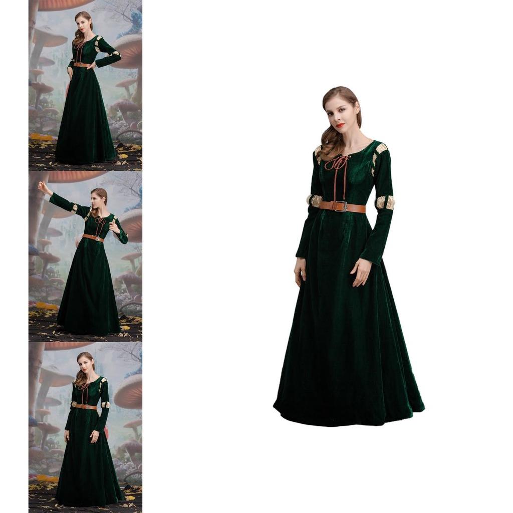 Costume Principessa Merida Disney Ribelle Abito Adulto Tuta Cosplay Alta Qualità Per Festa di Halloween