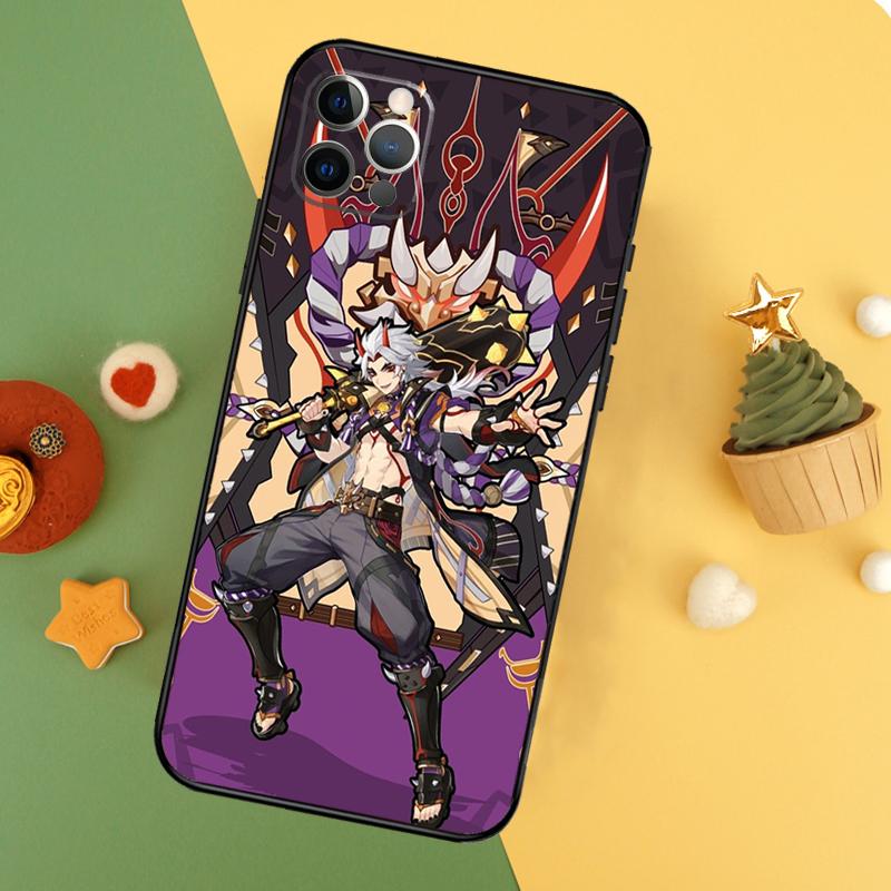 Genshin Impact Arataki Itto Phone Case For iPhone 17 Pro Max 17Air 16E 15 14 13 12 11 16 Pro Max Mini Shockproof Cover