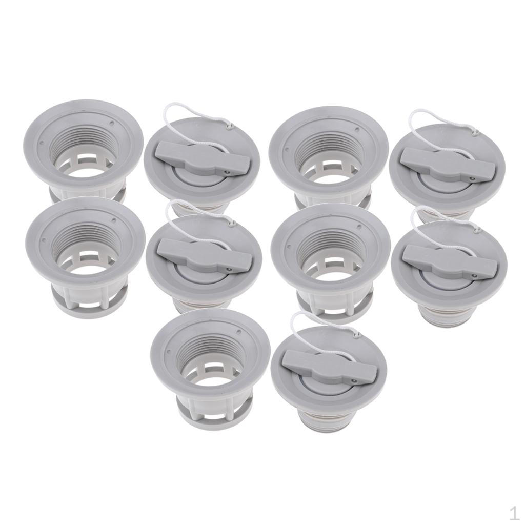 

5Pcs 6 Holes Inflatable Boat Drifting Kayak Accessorie Air Valve Adapter Cap