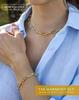 Paperclip Chain Necklace for Women, Paperclip Bracelet Set, Gold Chain Link Necklace for Women, 14K Gold Chain Necklace and Bracelet, Thick Gold