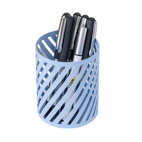 

Holder Nordic Style Electroplated Matte Capacity Desk Finish Large Organizer with Rubber Base Office Accessories Round