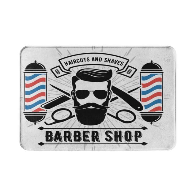 Fashion Cool Barbershop Carpet Living Room Home Decoration Sofa Table Large Area Carpet Lounge Entrance Door Mat Non -Slip Mat